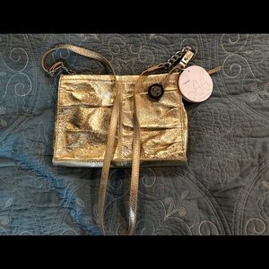 The Sak Gold Lamé Shoulder Bag NWT